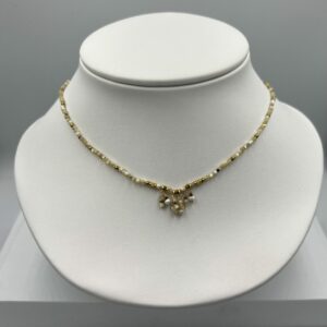 Collier Acier Inoxydable & Pierres Naturelles - Élégance Contrastée