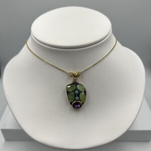 Collier Argent 925 Doré & Pendentif Ovale - Harmonie de Pierres