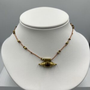 Collier Acier Inoxydable Doré – Œil Protecteur en Œil de Tigre