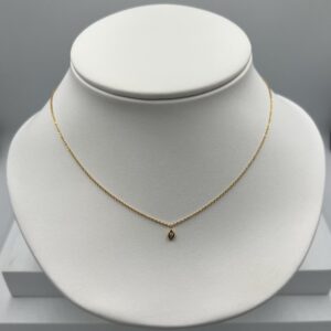 Collier Gold Filled & Pendentif Goutte en Zirconium - Pureté Dorée