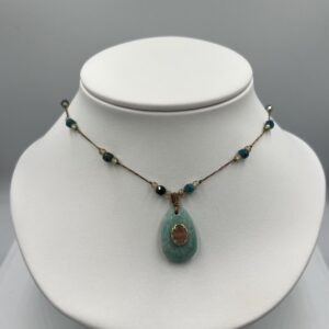 Collier Fil Acier Inoxydable & Jade - Harmonie Minérale