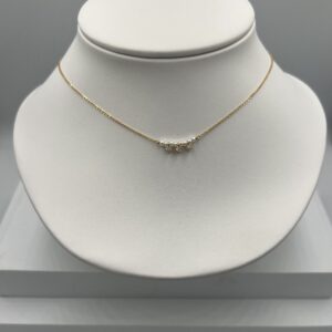 Collier Gold Filled & Perles Douces avec Trèfles en Zirconium - Trèfle de Lumière