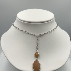 Collier Argent 925 & Pierre de Lune – Reflets Célestes