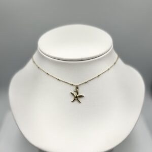 Collier Doré Acier Inoxydable  & Pendentif Étoile de Mer - Élégance Marine