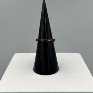 Bague Argent & Oxydes de Zircon Multicolores – Arlequin