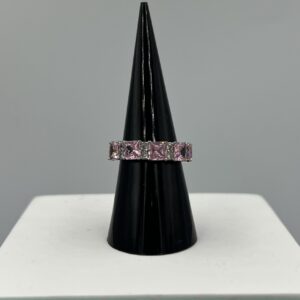 Bague Argent & Cristal Rose – Élixir Rose