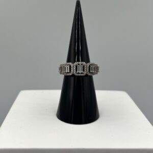 Bague Argent & Oxydes de Zircon – L'Élégance Graphique