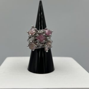 Bague Argent & Saphirs Roses - Opéra