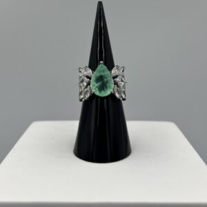 Bague Argent & Tourmaline Verte – Bouquet d’Éclats