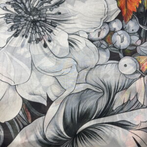 Châle en soie - Feuilles d'Automne